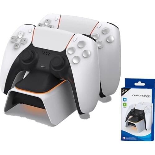 Dual Charger Station for PS5 Game Controller For PS5 Wireless Gamepad Joystick Power Dock