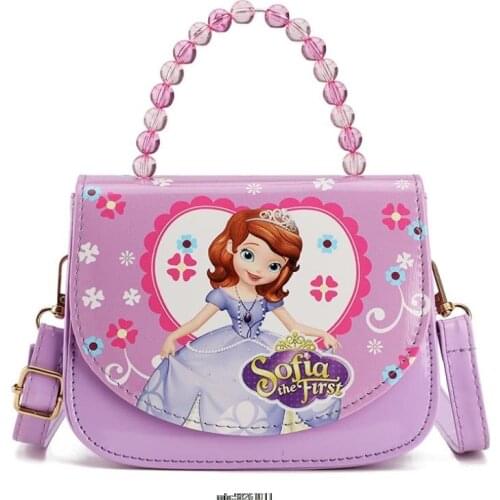 Disney Cute Cartoon Sofia Flash Bag Shoulder Bags for kids Coin Purse Toy Girls Birthday Mickey Mouse Gift for Children