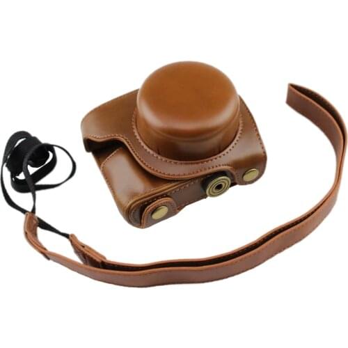 PU Leather Half Case Camera Bag For Panasonic Lumix GF10 GF9 GF8 GF7 GX800 GX850 GX900 GX950 Cover