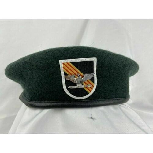 VIETNAM WAR US ARMY 5ST SPECIAL FORCES GROUP Blackish GREEN BERET COLONEL EAGLE INSIGNIA MILITARY HAT Military Store