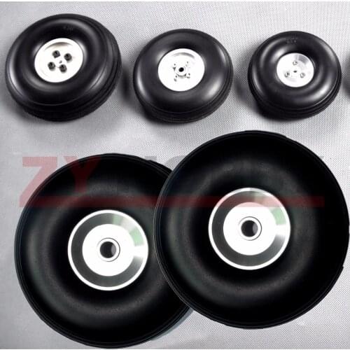 1 pair 1.75"/44.5mm RC Airplane PU wheel with Dia-Casting Aluminum Hub NEW