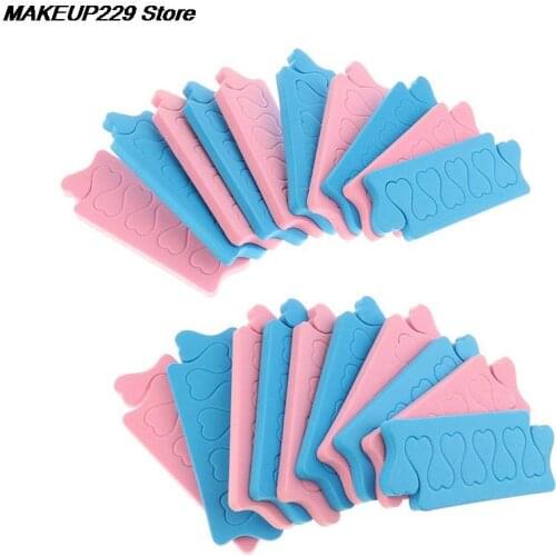 20pcs Soft Foam Sponge Finger Toe Separator Finger Separator Nail Art Feet Care Manicure Pedicure Flexible UV Gel Polish Coating