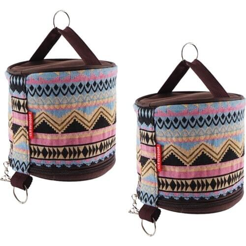 2x Durable Fabric Picnic Folding Toilet Paper Tissue Hanging Holder Box Bag Case