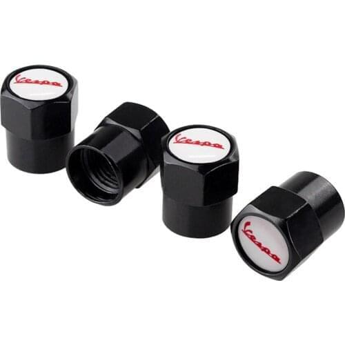 Car Accessories 4 Pcs/set Tire Valve Stems Caps Car Styling Metal For Vespa Logo For Vespa Gilera Derbi Moto Guzzi Aprilia