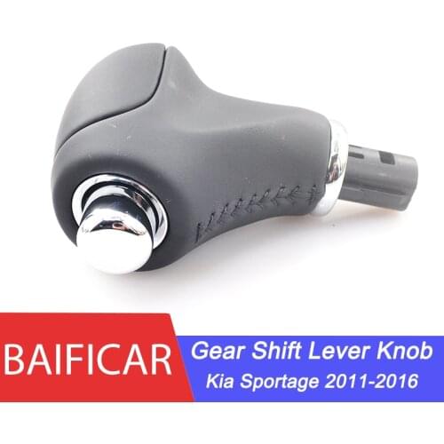 Baificar Brand New Leather Gear Shift Lever Knob A/T 467203W050WK For Kia Sportage 2011-2016