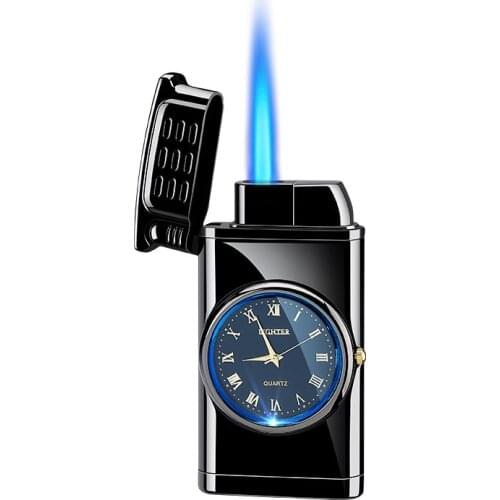 Watch Butane Gas Lighter Creative Electronic Watch Inflatable Direct Lighter
