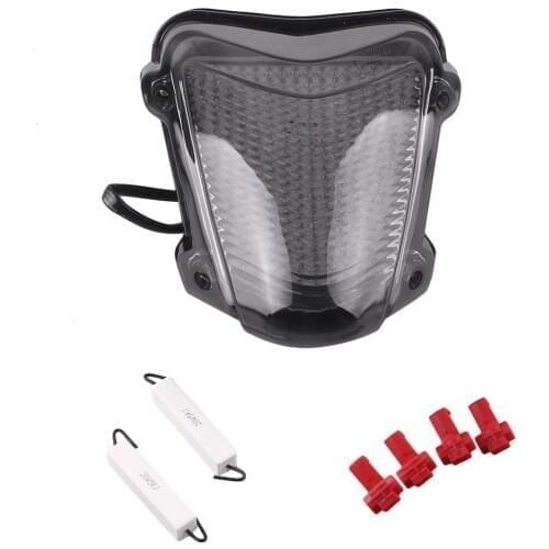 E-Mark Integrated LED Motorcycle Rear Tail Brake Light Turn Signal Stop Lamp Taillight For SUZUKI HAYABUSA GSX1300R 2008-2017