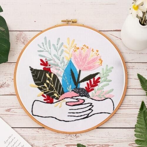 European Flowers Pattern DIY Embroidery Cross Stitch Kits Needlework Handmade Sewing Art Craft Creative Gift Home Decor