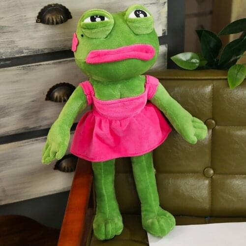 45cm Sad Frog Plush Doll Stuffed Animals Plush Toy Plush Pillow Magic Expression Pepe Gift for Kids Friends