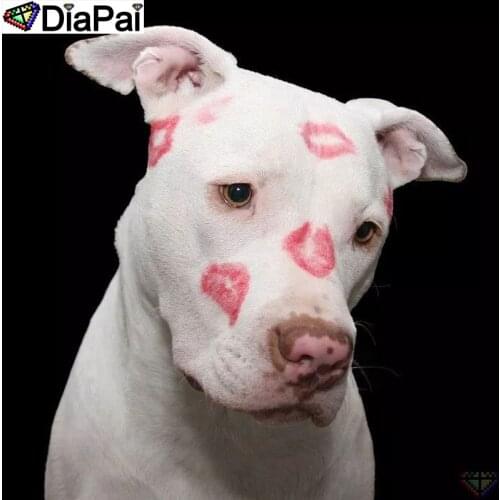 DiaPai Paint With Diamond Embroidery "Animal dog" Diamond Painting Full Square Round Picture Of Rhinestone Decor A25125