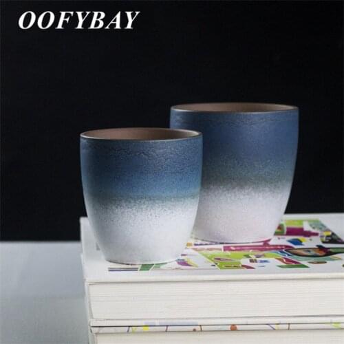 Japanese Style Ceramic Retro Coffee Milk Mug Simple Kiln Change Glaze Kung Fu Master Tea Cup Office Drinkware 226/355ML