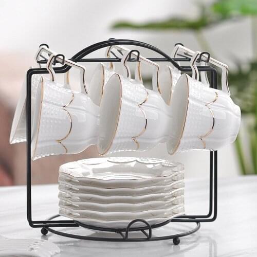 Bone China coffee cup set ceramic European tea set six-piece gift coffee cup coffee cup