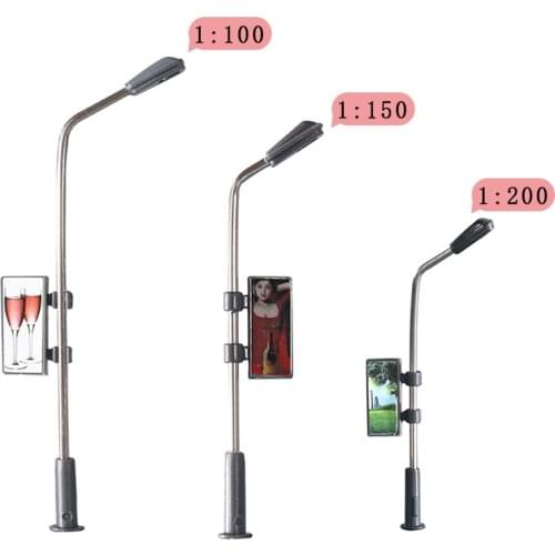 20pcs N Scale Street Lamp Model Railroad Lamp For Construction Road Construction Landscape Sand Table Diorama Layout Metal