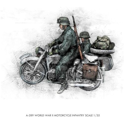 1/35 Resin model kits toy soldier self-assembled (2-person suit excluding motorcycles) A-289