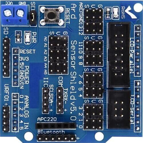 Sensor Shield V5.0 Expansion Board For Arduino Electronic Building Blocks Robot Accessories V5.0 Sensor Shield Expansion Board