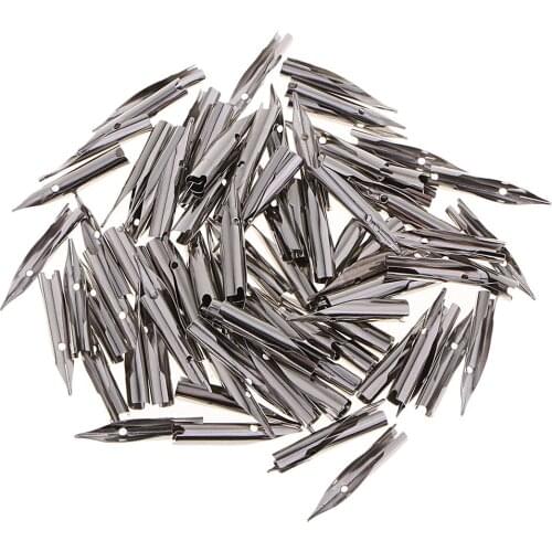 Prettyia 100 Pieces Calligraphy Steel Fountain Pen Fine Nibs, 0.5mm