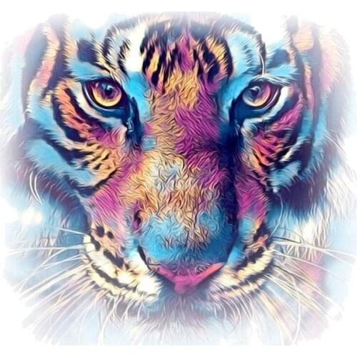 Iron on Cool Tiger Patches for Clothing T Shirt Jackets Diy Vinyl Heat Transfer Thermo Stickers on Clothes Appliques Parches R