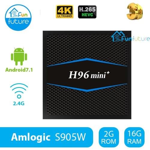 H96 mini plus Android 7.1 Amlogic S905W 2GB/16GB tv box 2.4G WiFi HD 4K H.265 H96mini set top tv box VS X96mini TX3mini