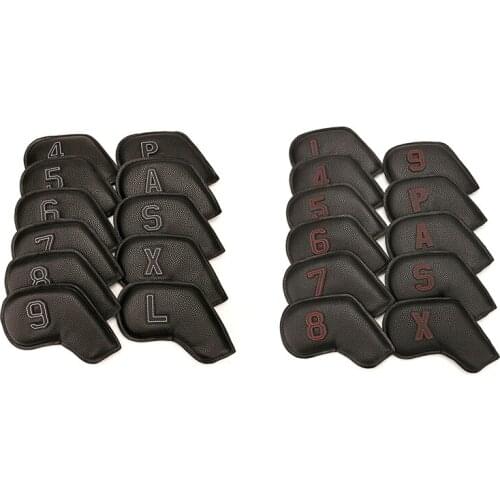 Golf Iron Head Cover Iron Wedge Cover/Golf Club Covers PU Leather Waterproof No.4/5/6/7/8/9/P/S/A/L