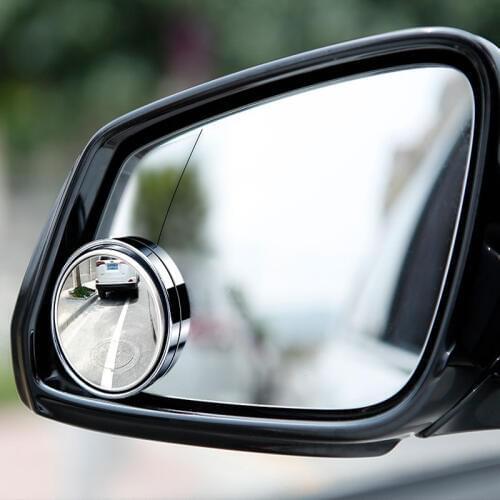 2 Pcs/Set 2" Round Stick On Rear-view Blind Spot Convex Wide Angle Mirrors Car