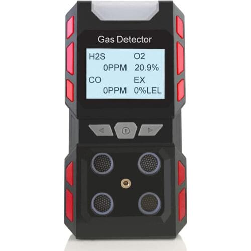 4 Gas Monitor Multi Gas Detector Sound Light Shock 4 Gas Meter Tester Analyzer Rechargeable Portable Waterproof Gas Detector