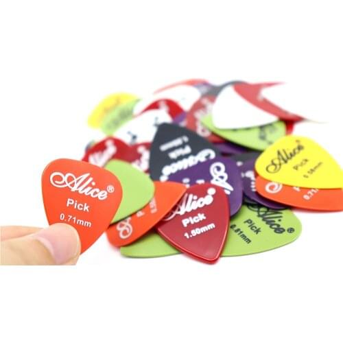 50/100pcs Alice Electric Guitar Picks Mediator Thickness 0.58 0.71 0.81 0.96 1.20 1.50 mm Guitar Accessories - Color Random