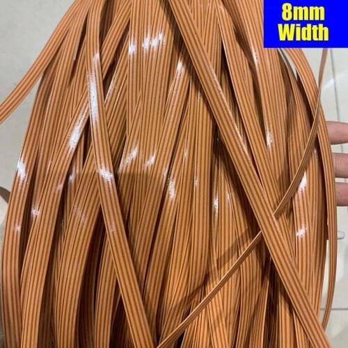 500g 6 Lines Light Yellow Gradient Flat Synthetic Rattan Material Roll Home Knit Repair Furniture Chair Seat Table Basket Decor