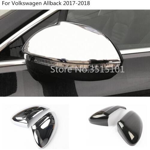 Car Stick Rear View Rearview Glass Mirror Cover Trim 2pcs For VW Volkswagen Variant Alltrack 2015 2016 2017 2018 2019