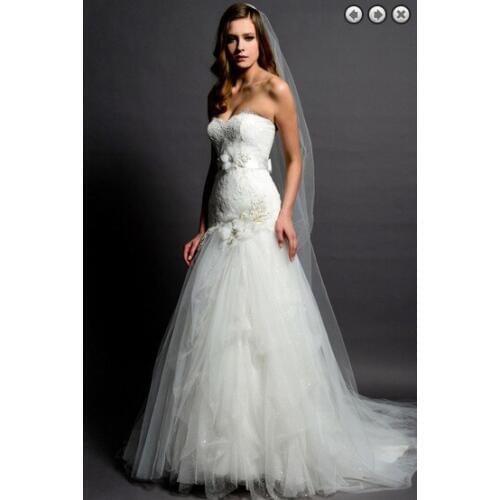 Free shipping new fashion 2018 bridal gown brides white tulle long Removable belt plus size designer mother of the bride dresses