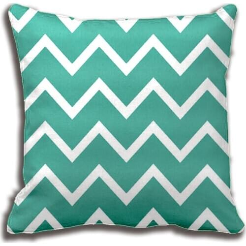 Turquoise Zig Zag Throw Pillows Decorative Cushion Cover Pillow Case Customize Gift By Lvsure For Car Sofa Seat Pillowcase