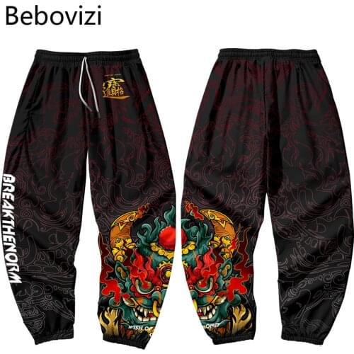 Japanese Style Anime Sweatpants Men Multi Pocket Long Cargo Pant Harajuku Jogger Trousers Streetwear Pants Plus Size 4XL 5XL 6XL