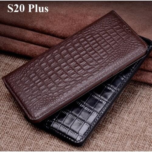 Genuine Leather flip phone Case For Samsung Galaxy S20 plus case back For Samsung Galaxy S 20 plus G9860 case back cover Shell