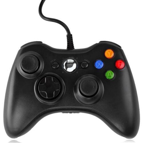 Black/White USB Wired Joypad Gamepad Controller for Windows 7/10 Computer PC 360 Joystick Gamepad