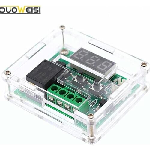 W1209 -50-100C DC 12V digital temperature controllear thermostat temperature control thermostat switch plate W1209 case
