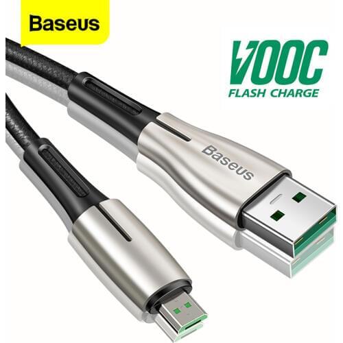 Baseus Micro USB Cable 4A VOOC Flash Charge For OPPO MicroUSB Cable 2A Charger For Samsung Xiaomi Android Mobile Phone Wire 2m