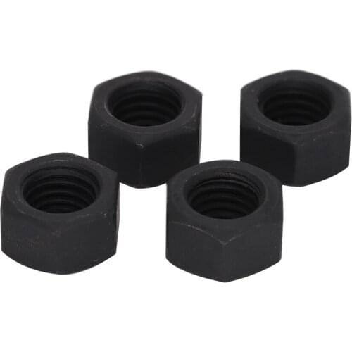 M10 1.25mm Pitch Black Carbon Steel 12.9 Grade Full Fine Thread Hex Nuts Hexagon Nut
