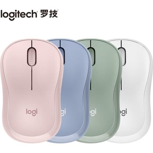 Logitech m221 wireless silent mouse office blue pink green white girl small quiet laptop desktop computer special fashion lovely