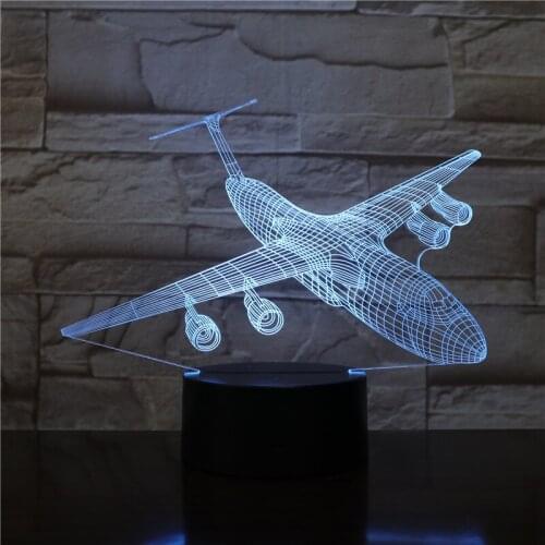 Baby Room Desk Lamp 3D Atmosphere Night Light LED Airplane Decorative Nightlight Acrylic Color Changing Smart Phone Control