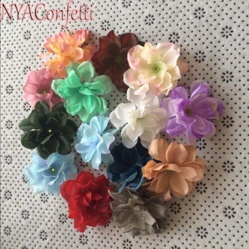 NYAC,100PCS,5CM Head,Fake Silk Hydrangea Petals Artificial Aglaia Odorata Heads,Decoration For Garland,Brides Hair,Scrapbook
