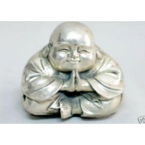 Excellent Tibet Silver Buddha statue home decoration antique crafts shipping copper tools wedding Decoration Brass BRASS