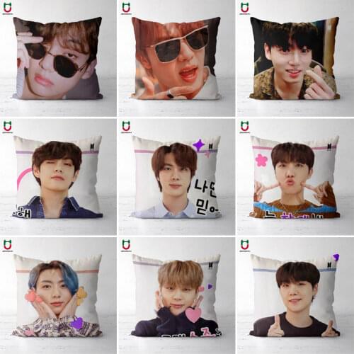 Kpop Cushion Kpop Pillowcase Butter Version 12 JK SUGA JINMIN JIN V Cushion Cover Square Poszewka 40x40CM 45x45CM