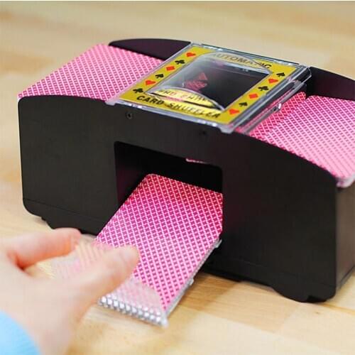 Advanced 1Pc Plastic Casino Robot Automatic Poker Card Shuffler Playing Shuffling Machine Gift Funny Family Game Club Accessory