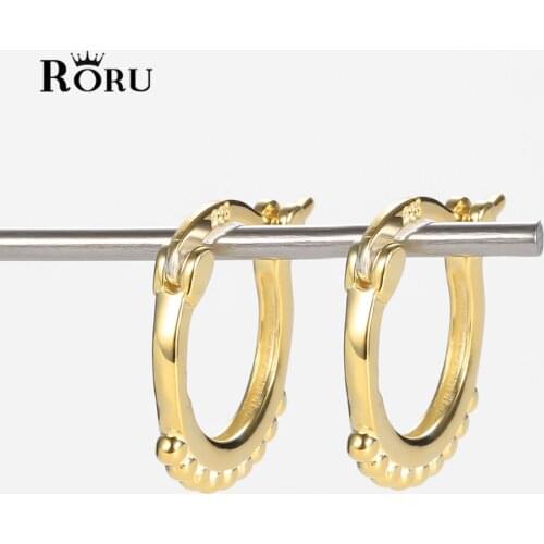 Simple Gold Circle Beaded Hoop Earrings For Women Vintage Korean Twisted Statement Huggies Small Hoop Earring Fashion Jewelry