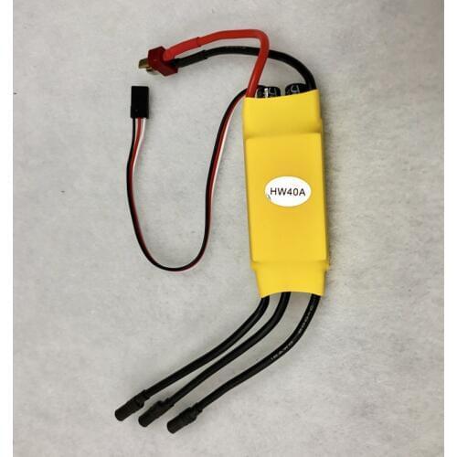 RC Quadcopter/Fixed Wing Airplane 40A Brushless ESC Motor Electric Speed Controller 2-3S Lipo for DIY Cars Controlling T plug