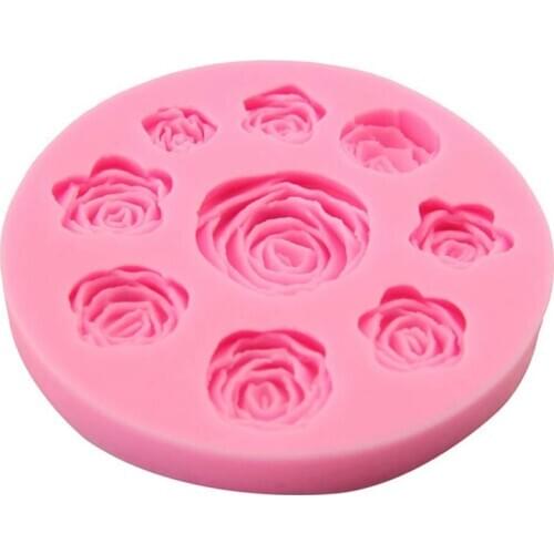 3D Silicone Mold Rose Shape Mould For Soap,Candy,Chocolate,Ice,Flowers Cake Decorating Tools