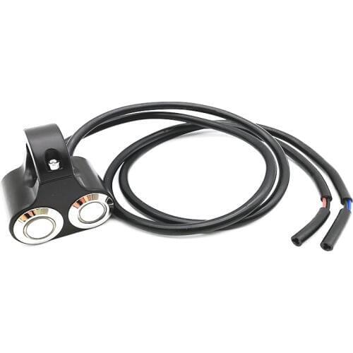 Blue LED Indicator+Manual-return Button Motorcycle Handlebar Lights Switch 7/8"