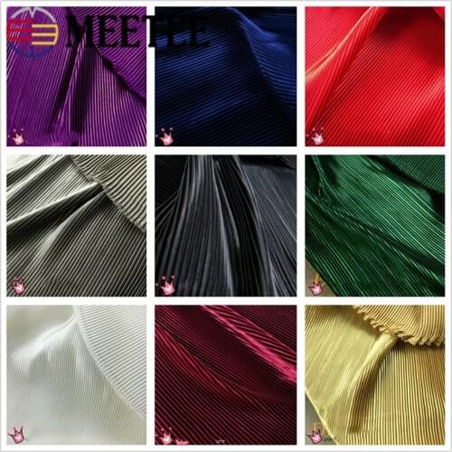 50/100cm Meetee 150cm Electro-optical Clothing Pleated Wrinkles Fabric for Sewing Spring Summer Skirt Dress Garment Accessories
