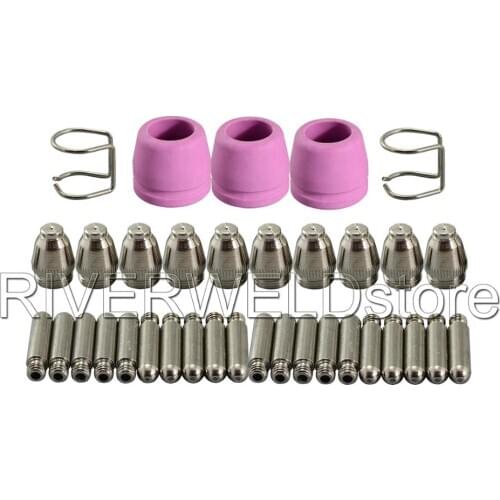 WSD-60P P60 Air Plasma Cutting Cutter Torch Pilot ARC Consumables KIT Nozzles 0.9mm 40Amp