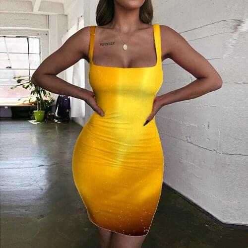 Giyu Brand Galaxy Dresses Women Space Vestido Sexy Abstract Ladies Dresses Harajuku 3d Print Womens Clothing Summer Vintage