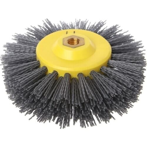 1 piece 150*40mm * M14 Nylon Abrasive Wire Polishing Brush Wheel for Wood Furniture Stone Antiquing Grinding